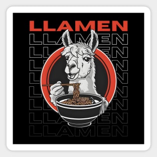 LLAMEN: The Ultimate Ramen-Loving Llama Magnet